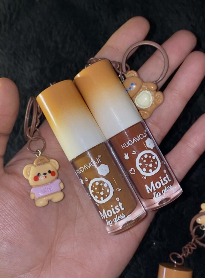 Brown Teddy Keychain Lipglosses